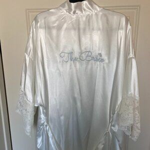 White Lace Bridal Robe